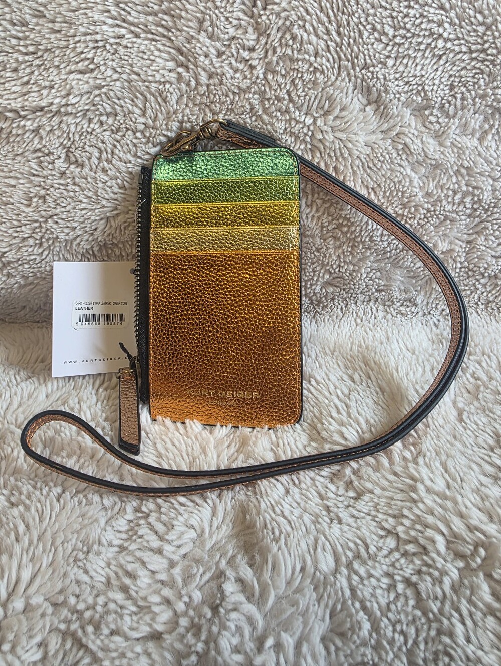 Kurt Geiger London Rainbow Card Case Holder With Strap